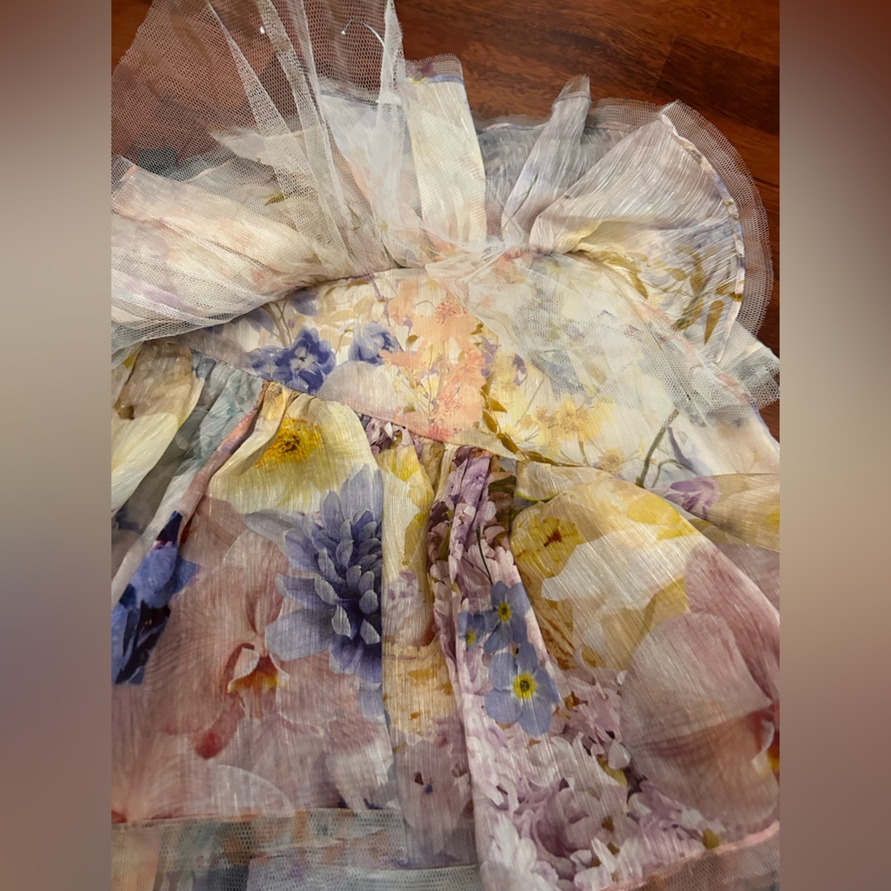 NWT Zimmermann Rhythmic Floral Print Tiered Skirt 1 US6 - Picture 7 of 17